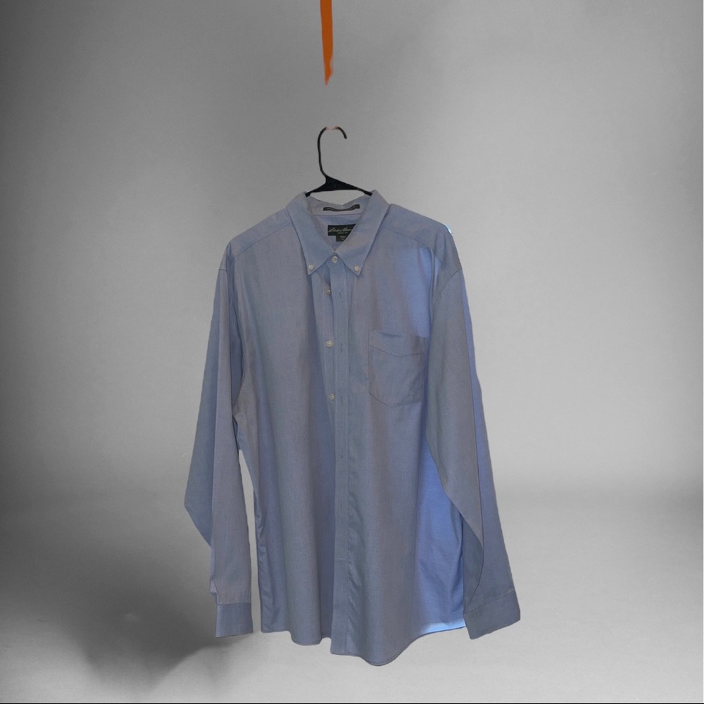 Eddie Bauer Mens Wrinkle Resistant Relaxed Fit Dress Shirt XXL